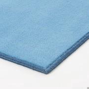 Detail of Aliwal rug in Azulene colour with nylon yarn edge