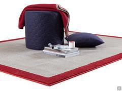 Basel two-tone rug with decorative coloured frame