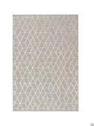 Rectangular rug Malaga with white embossed pattern on light background