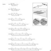 Linear shelf with Plan dividers - Dimensions and concealed supports