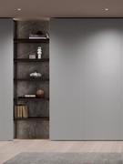 Lounge shelves matched with wall panels and wardrobe columns