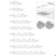 Plan wooden linear shelf - Dimensions and concealed supports