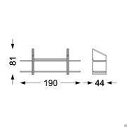 Sestante living-room double sideboard - Measurements