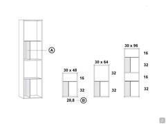 Examples of support placement of the lacquered metal or clear glass partition