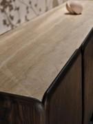 4-door sideboard in Menhir ash with marble top