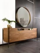 Shanghai sideboard in Canaletto Walnut wood with lateral doors, drawers and an open compartment