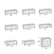 Ohio sideboard and cupboard - available models and measurements