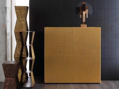 Fado modern cupboard in Gold Leaf finish matched to Cult column