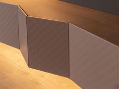 Details of the doors with 3D effect, lacquered in Powder matt lacquer