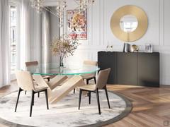 Fado 3 doors sideboard pictured in together with Even table