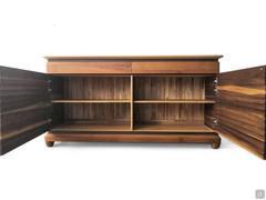 Solid wood sideboard Kashima with 2 hinged doors - view open doors