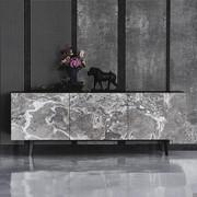 Modern sideboard with ceramic doors in Keramik stone