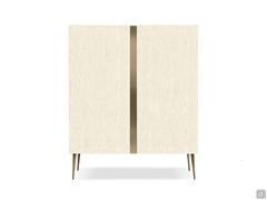 Modern buffet cabinet City by Cantori, high cupboard model with doors and structure in seashell