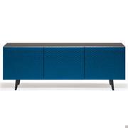 Absolut sideboard with quilted leather doors, minimalist catchy design