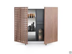 Modern sideboard Astor in sideboard version, with grilled door back with bronzed mirror