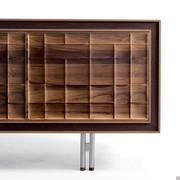 Detail of Futura door in nautral walnut wood