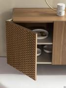 Modern wood and metal sideboard Abstract equipped with a shelf for each compartment