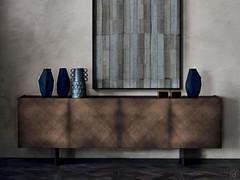 Brushed-effect design sideboard Arizona by Cattelan front view