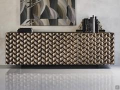 Lavander by Cattelan modern sideboard with 3 doors in lacquered brushed bronze