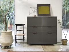 Wooden sideboard Fly Deluxe with four capacious doors and two central drawers