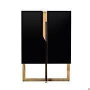 Mirage tall lacquered cupboard with cross base by Cantori