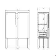 Specific measurements for the Mirage cupboard by Cantori