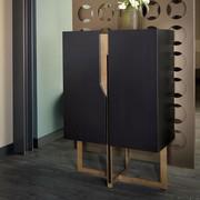 Mirage tall lacquered cupboard with cross base