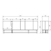 Specific measurements for the mirage sideboard by Cantori