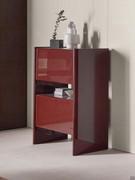 Sideboard bar Manila, glossy lacquered with beveled edges like the sideboard, ideal for storing bottles, glasses, trays and other accessories