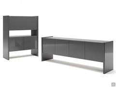 Sideboard Manila and sideboard with hinged doors, both available in either glossy or matte lacquer