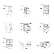 Virginia sideboard and cupboard, models and measurements