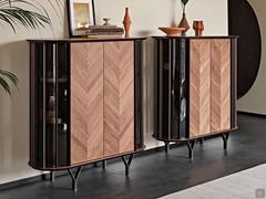 The side-by-side sideboard cabinets seen in three-quarter view