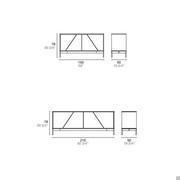 Modern sideboard with diagonal doors Aikido - models and measurements