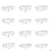 Model and measurements of Columbus Glass sideboard