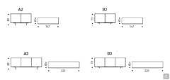 Oxford 3-wood-door sideboard by Cattelan - Models and Measurements