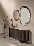 Dafne 5-door sideboard with Moka-stained ash wood frame and marble top