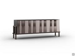 Modern sideboard with metal base Moma with angular shapes