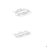 Scheme of the internal division of the drawers