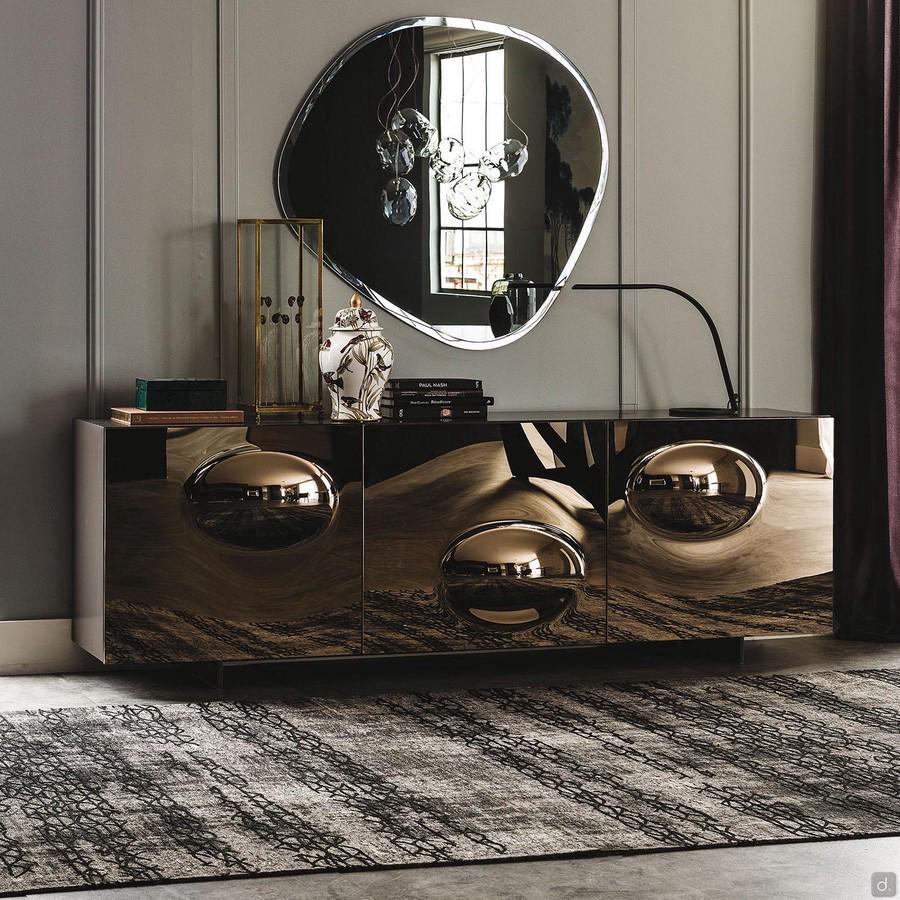 Paramount bronze mirror sideboard by Cattelan