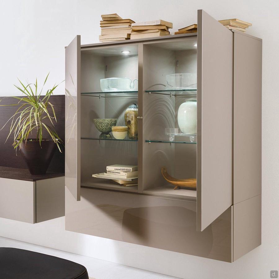 Plan cupboard comes with four glass shelves