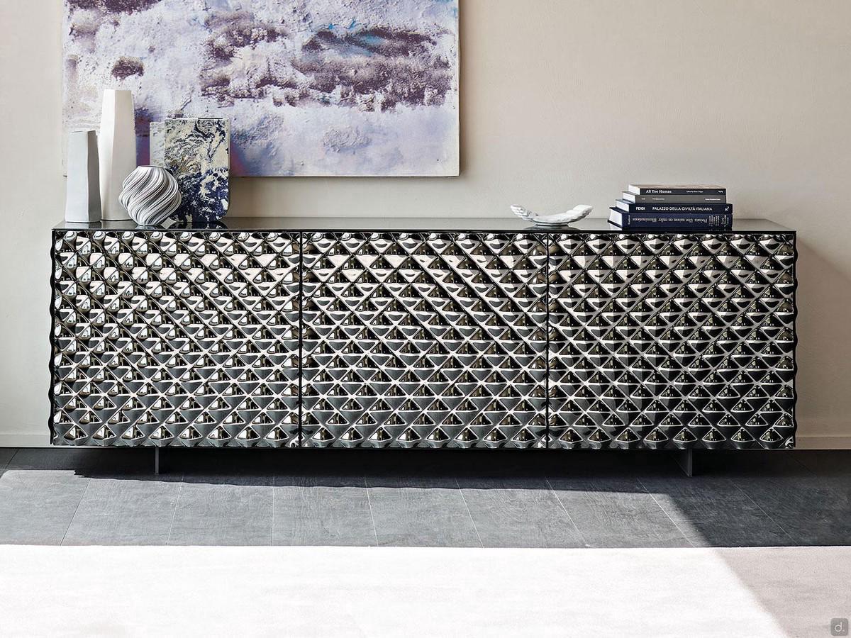 Modern sideboard decorated with geometric pattern Vivaldi by Cattelan