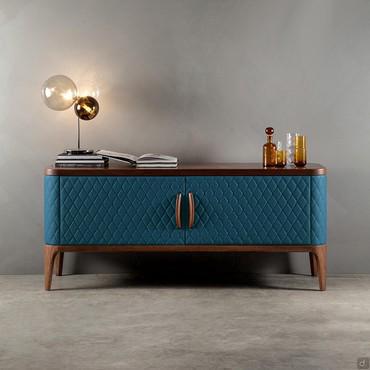 Modern sideboard in quilted leather Tiffany