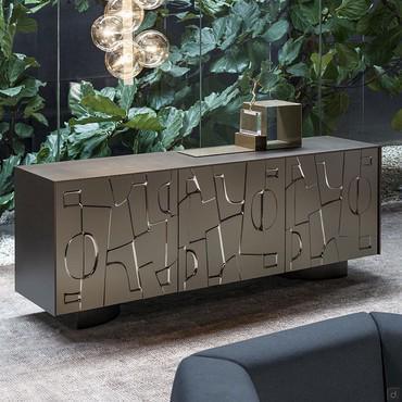 Sideboard with molded glass doors Image by Bonaldo