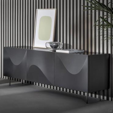 Sideboard with three-dimensional effect fronts Vertigo by Bonaldo