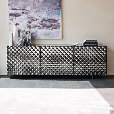 Modern sideboard decorated with geometric pattern Vivaldi by Cattelan