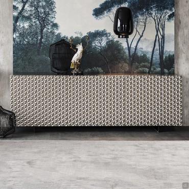 Royalton is a diamond relief patterned sideboard by Cattelan