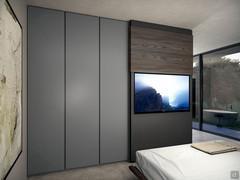 Ciak wardrobe with vanishing TV compartment