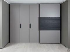 Ciak TV wardrobe with sliding panel in matt lacquer (in the Mink finish)