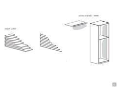 Ciak TV wardrobe with sliding panel - internal accessories