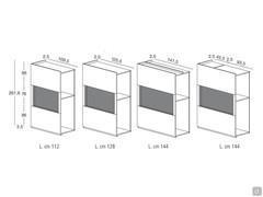 Concealed TV cabinet Ciak - models and dimensions sliding module with visible TV compartment